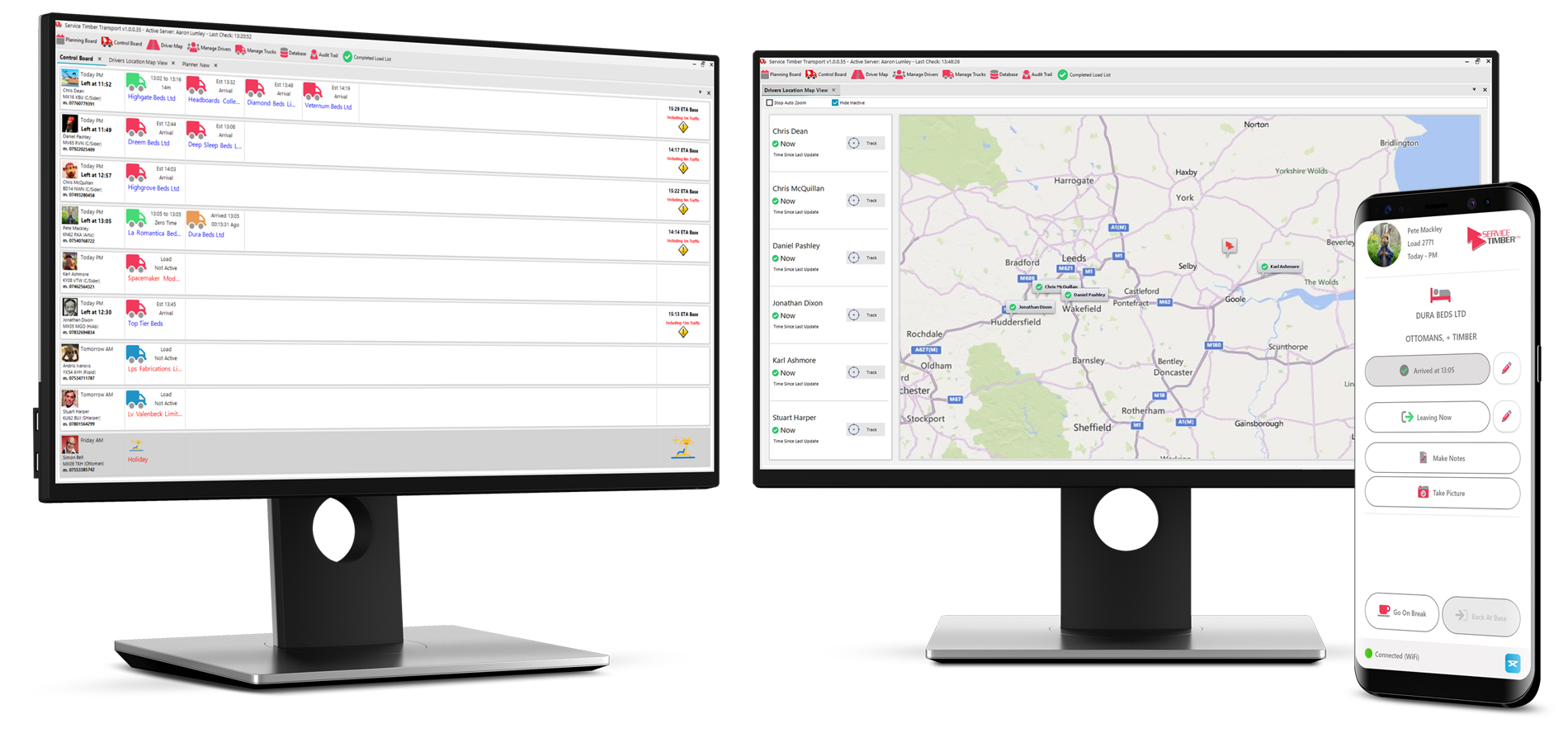 Transport routing and scheduling software